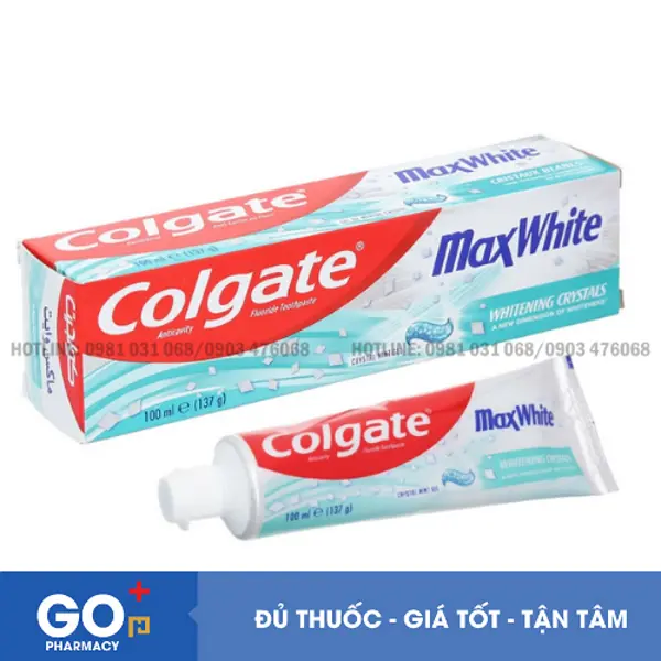 Colgate MaxWhite hương bạc hà pha lê 170g